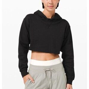 Lululemon All Yours Black Cropped Hoodie Women’s 8 Outdoor Athletic Neutral
